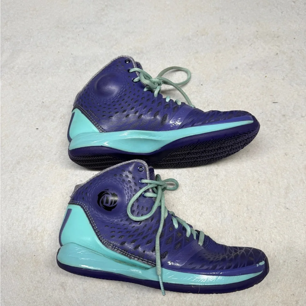 Adidas Boys D Rose‎ 3.5 Winter Purple / Teal Englewood Sneaker Shoes Size 5